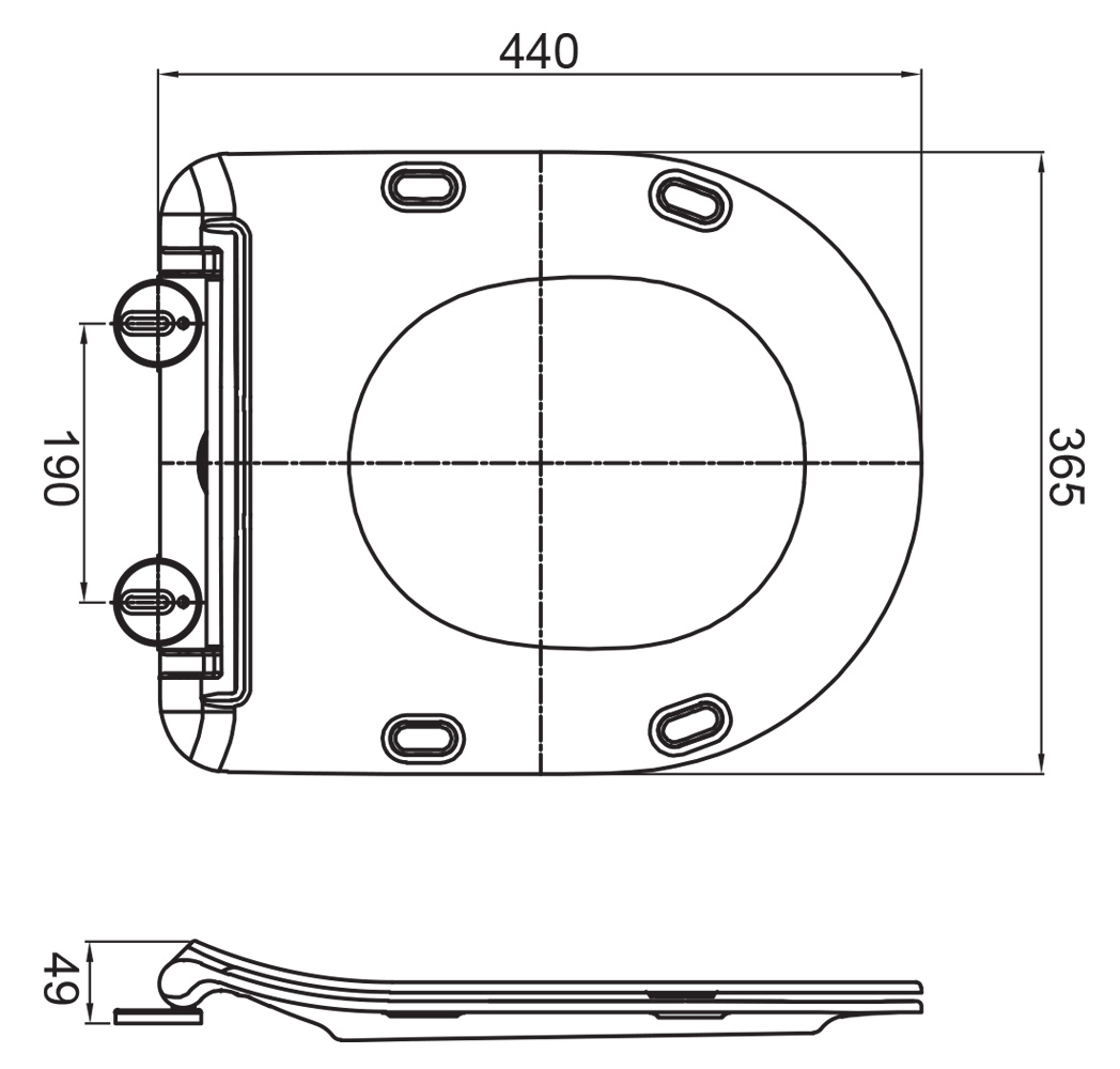 Крышка-сиденье CEZARES STYLUS CZR-2316-SC