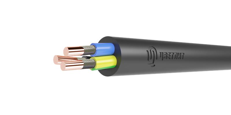 Кабель ВВГнг(А)-FRLS 3х2.5 ОК (N PE) 0.66кВ (м) Цветлит 00-00140719