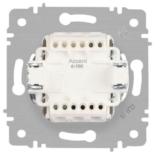 Выключатель 3-кл. СП Accent 6-106-06 10А IP20 250В AL/CU перламутр. Intro Б0063542