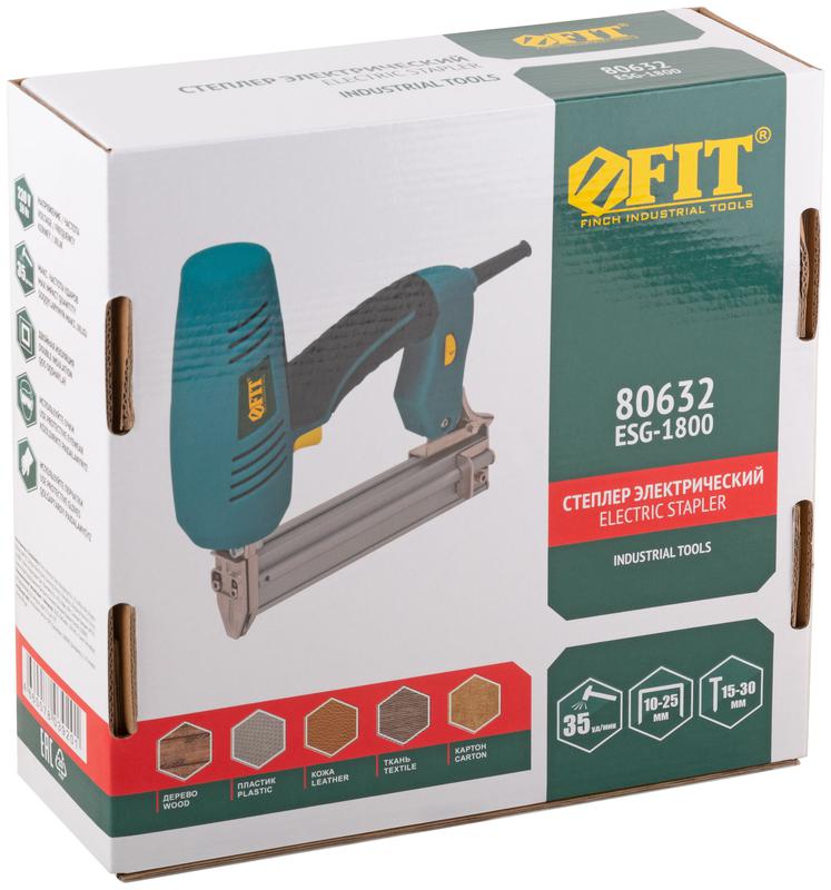 Степлер электрический 1800Вт 35уд/мин скобы 15-25мм FIT 80632