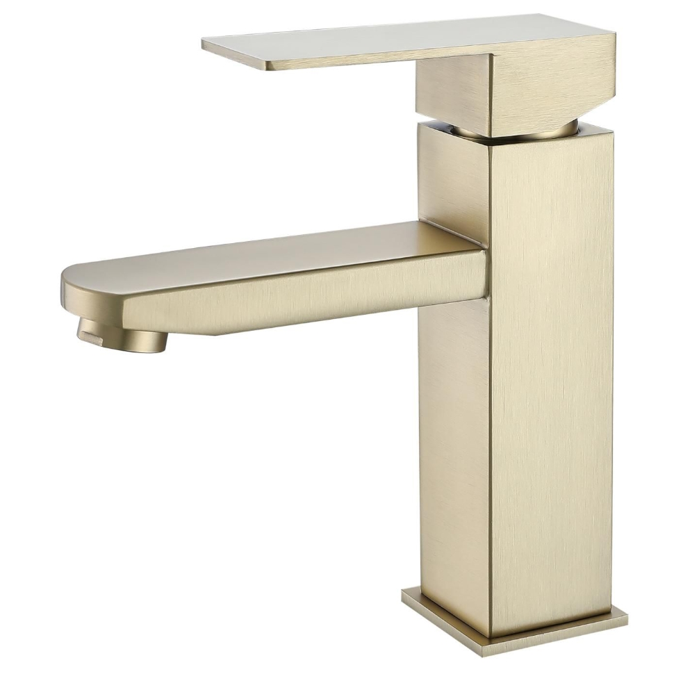 Смеситель для раковины Fmark FS8101C, матовое золото