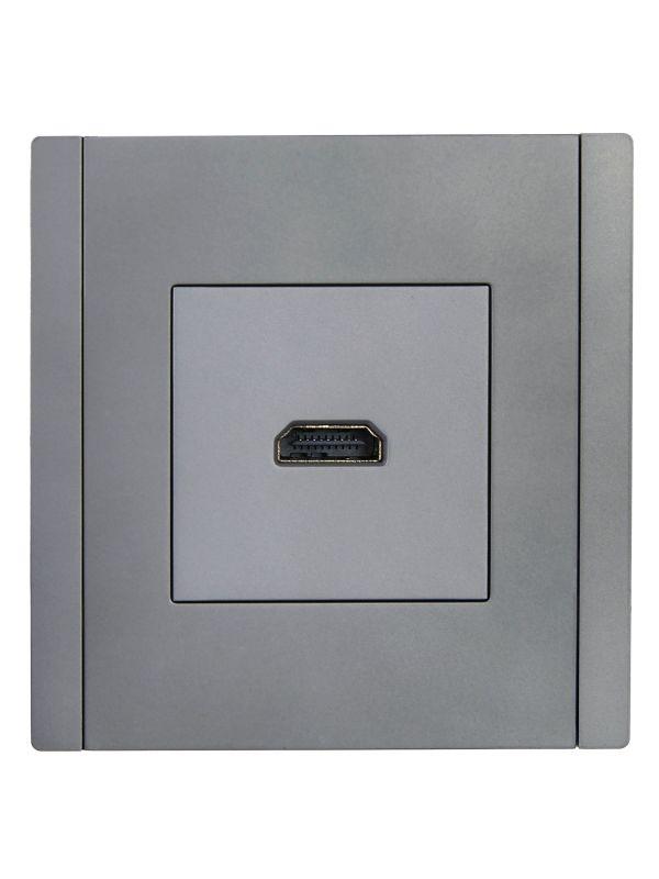 Розетка HDMI FORTE&PIANO FP540 сталь IEK FP-H10-K46