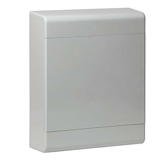 Щиток ОП Тусо 24мод. с непрозрач. двер. 370х302х95мм сер. Рувинил 68324С