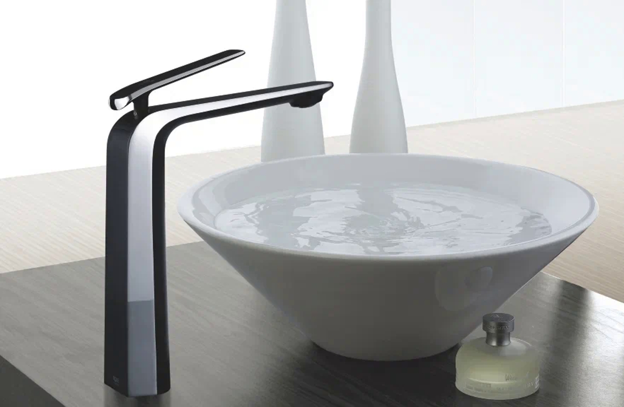 Смеситель для раковины высокий Rose R13H R1311H, черный