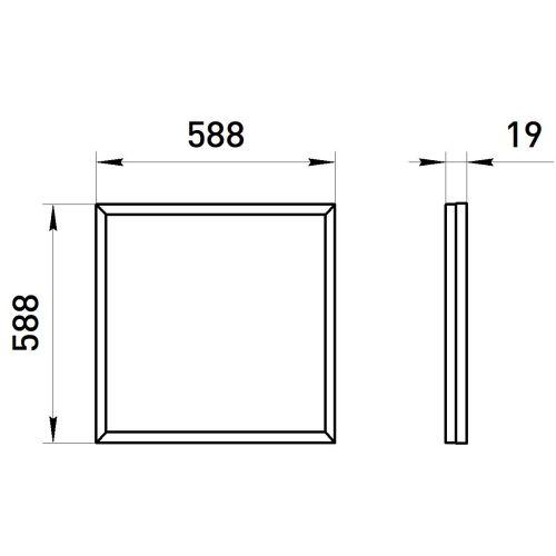 Светильник светодиодный SPO-14-38-6K-BL 38Вт 6500К 3600лм IP40 588х588 матов. черн. грильято Эра Б0063079