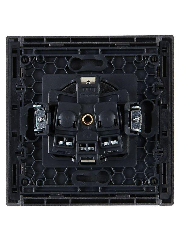 Розетка СП FORTE&PIANO FP516 16А с заземл. без защ. шторок винт. крепл. сталь IEK FP-R11-16-K46