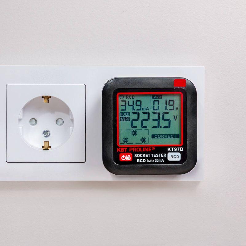 Тестер розеток и УЗО КТ 97D PROLINE КВТ 91921