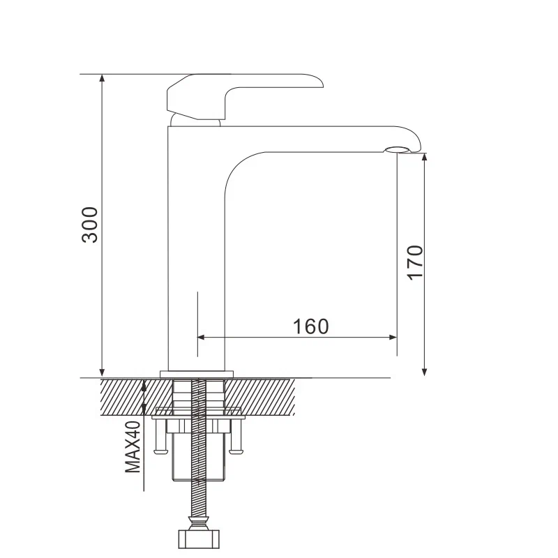 Смеситель для раковины Rose R21F R2111F, белый/хром