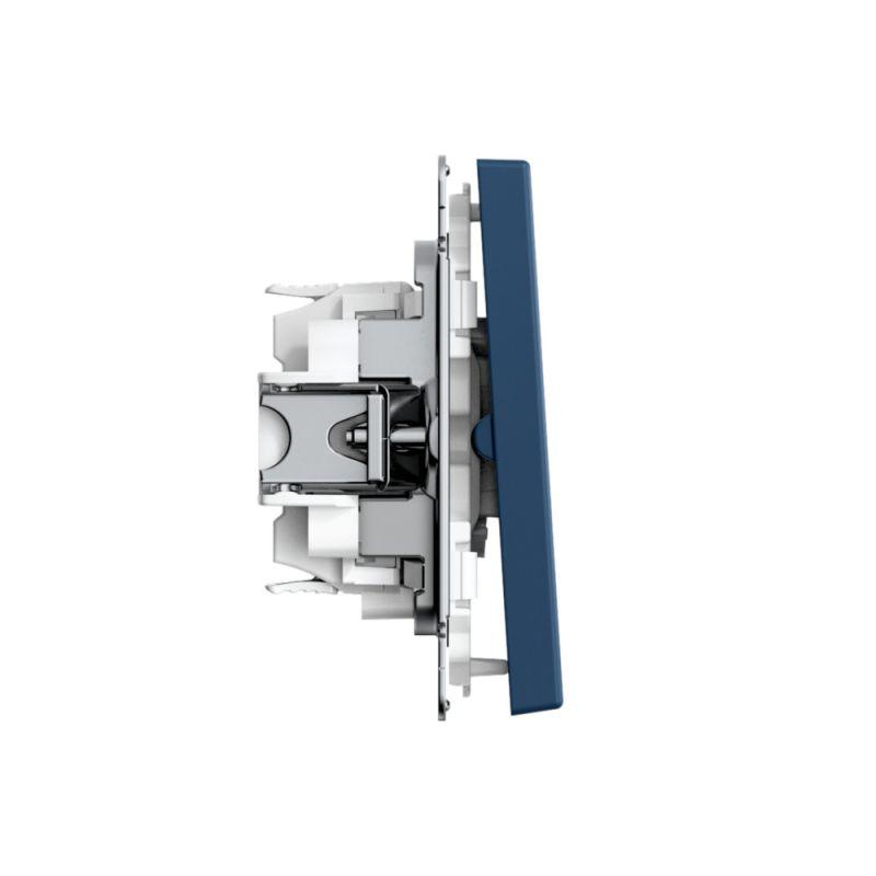 Переключатель 2-кл. ArtGallery 10AX быстрозажим. клем. механизм аквамарин SE GAL001165S