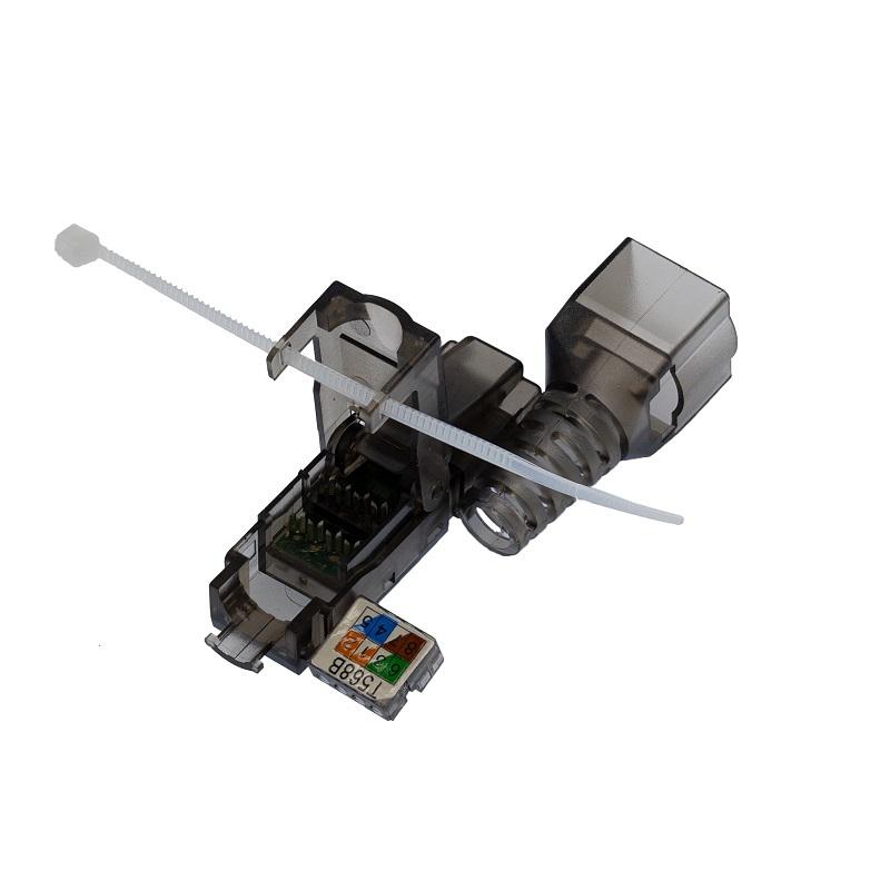 Коннектор 8P8C STP кат.6A RJ-45 безынструментальный (DIY) SUPRLAN 10-0240-1