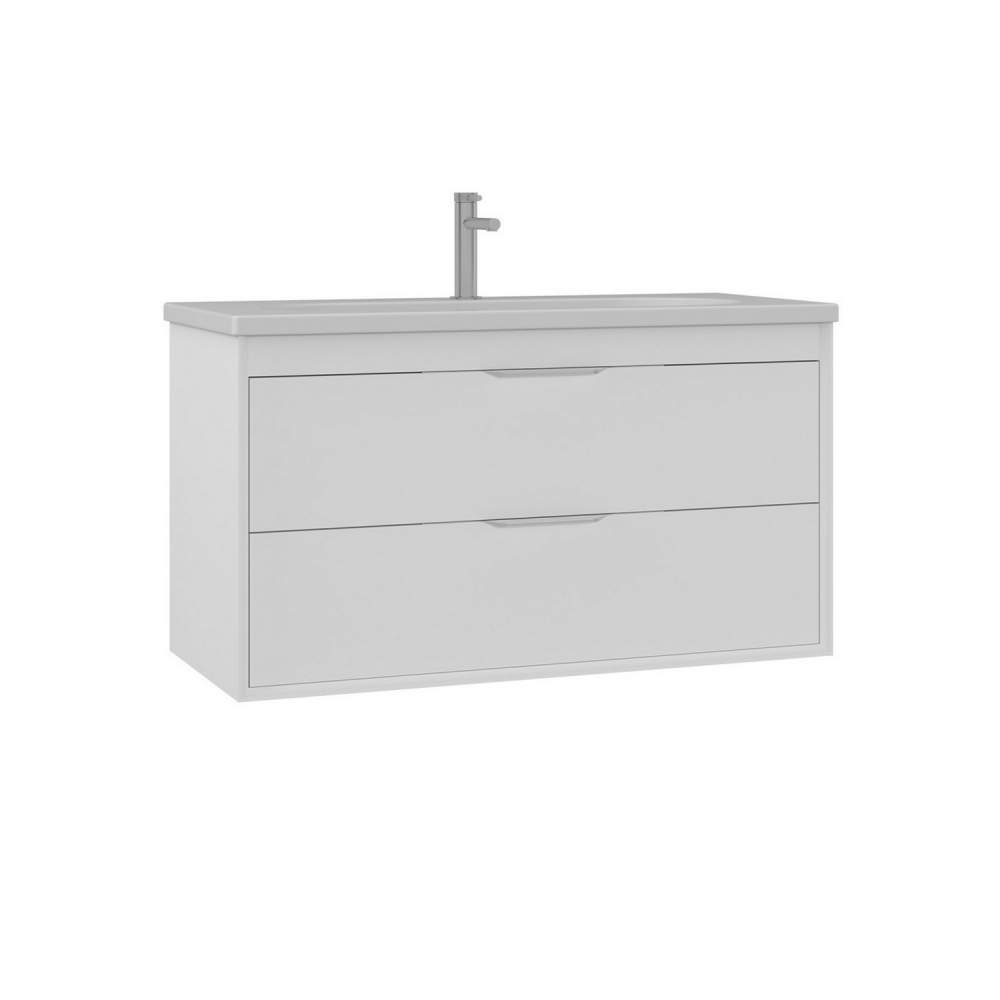 Тумба с раковиной ORKA Clay 100 подвесная, белый матовый