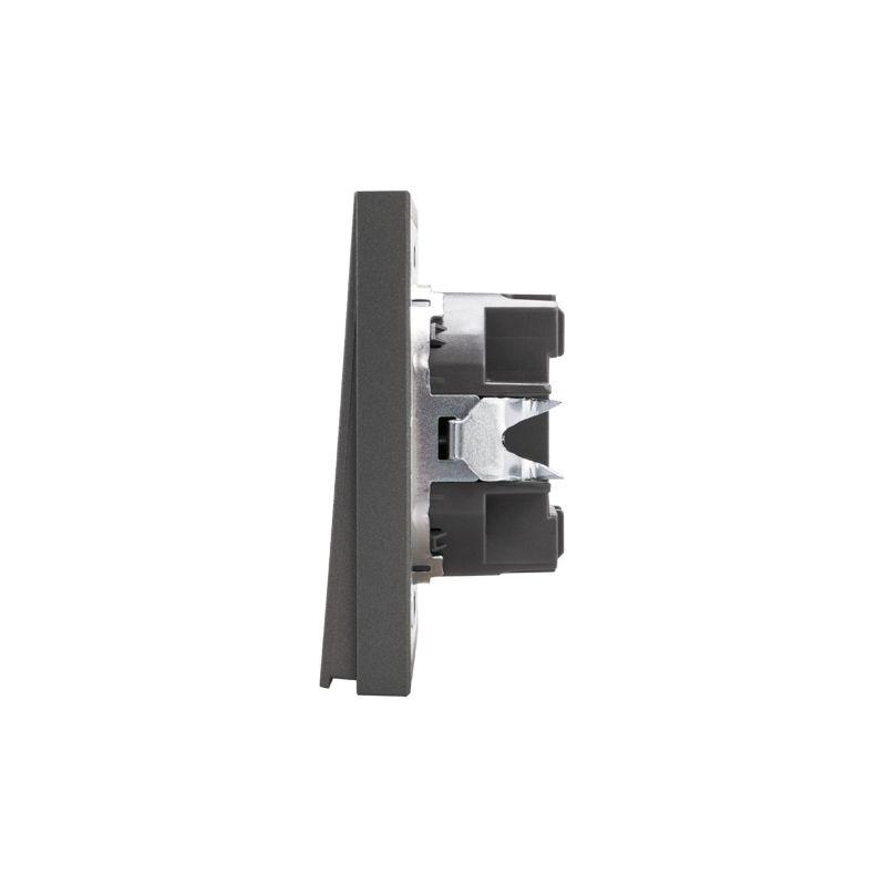 Выключатель 1-кл. СП STRONG MIELE 10А с подсветкой графит Kranz KR-78-0713-6