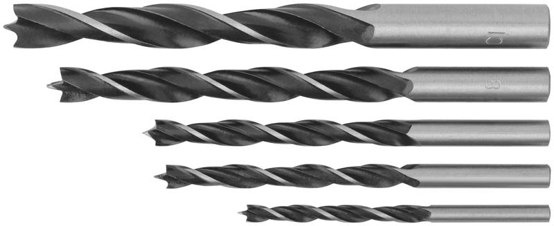 Набор сверл по дереву ПВХ конверт 5шт (4-5-6-8-10мм) FIT 36105