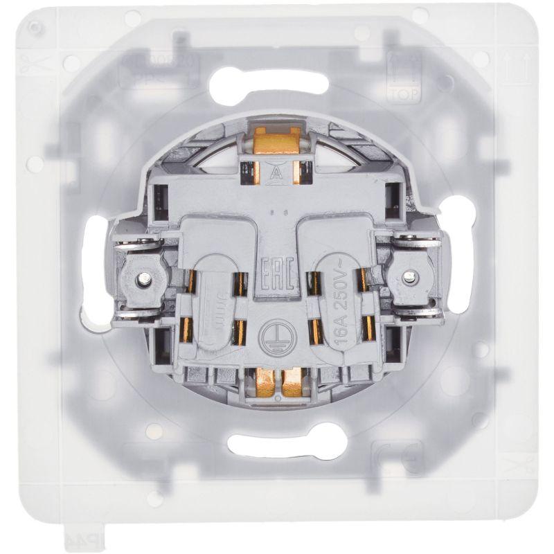 Розетка 1-м СП Inspiria 16А IP44 250В 2P+E защ. шторки с крышкой немецк. стандарт механизм бел. IEK 673740