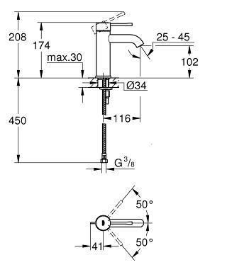 Смеситель Grohe Essence 23590001 для раковины