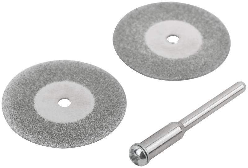 Круг с алмазным напылением 2шт и штифт диам. 3мм 30мм FIT 36931