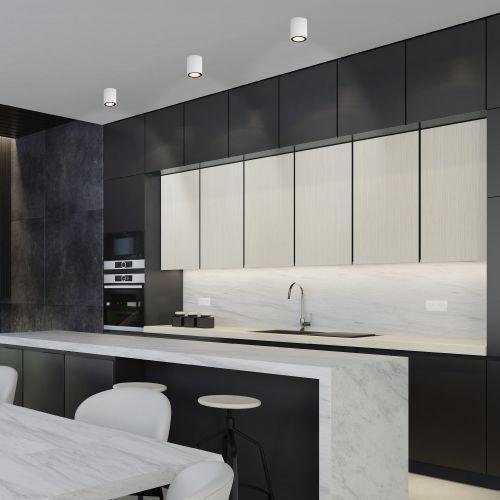 Светильник OL48 WH/BK MR16 GU10 IP44 настенно-потолочный спот черн./бел. Эра Б0059799