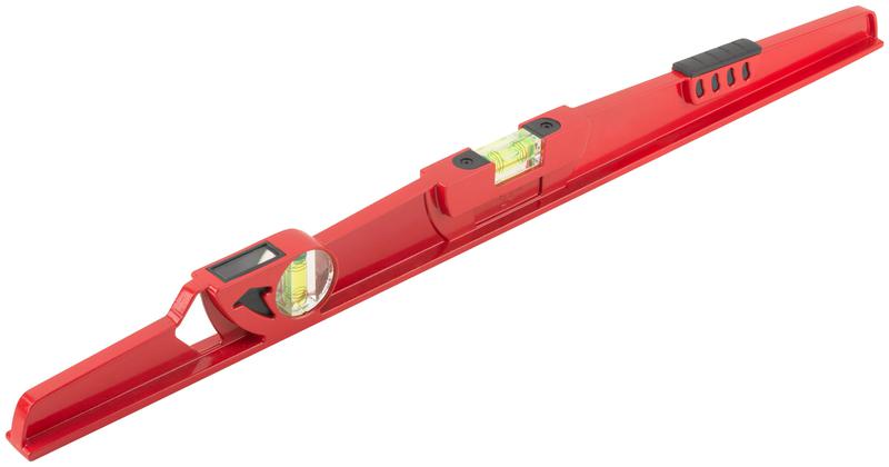 Уровень "Хард" 2 глазка литой усиленный профиль фрезер. рабочая грань с зеркалом 600мм FIT 18596