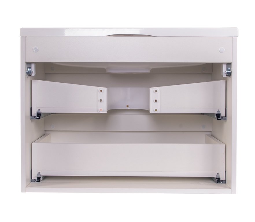 Тумба подвесная "Бергамо мини 70" (2 ящ.) Люкс антискрейтч белый, PLUS