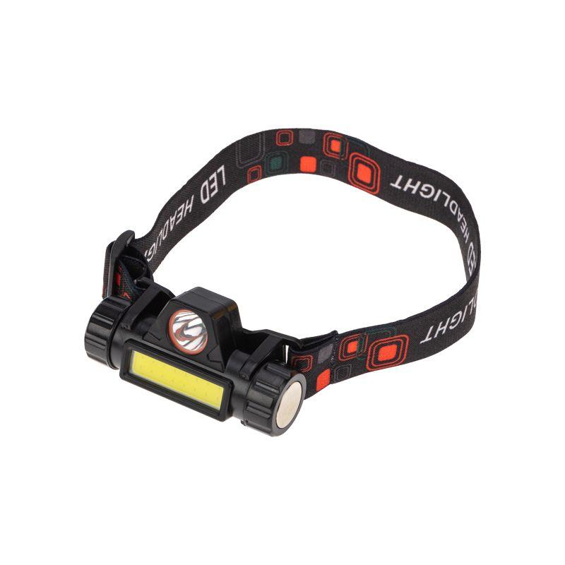 Фонарь-трансформер заряжаемый NEW AGE налобный/автомобильный с торцевым магнитом 3 режима работы регулируемый поворот быстрый съем фонаря с ремня 2000 мАч Rexant 75-7839