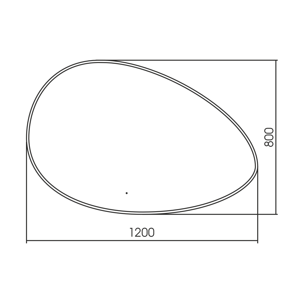 Зеркало ABBER Kontur AG6301SCL-1.2 с подсветкой, бесконтактный выключатель, диммер