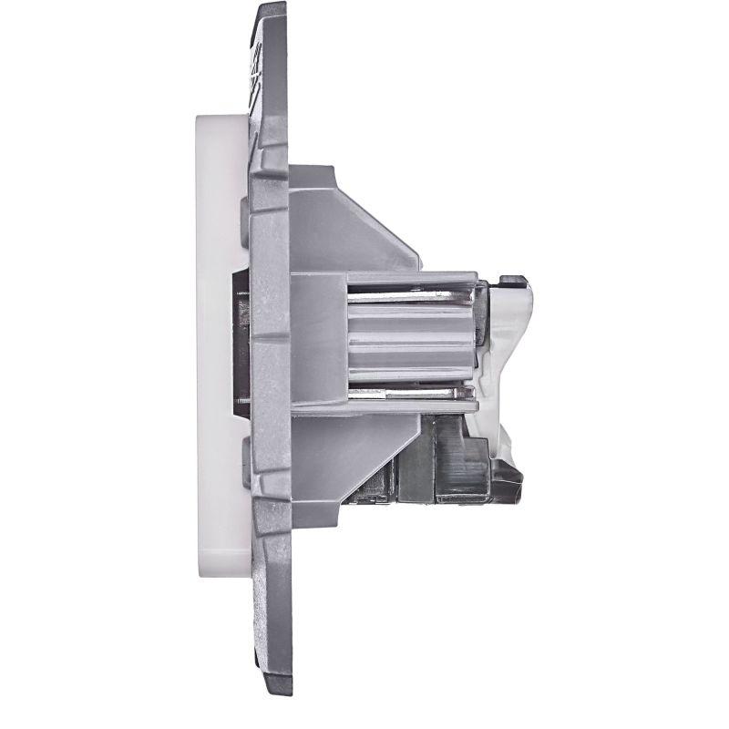 Розетка компьютерная Inspiria RJ45 кат.6 UTP механизм бел. IEK 673830