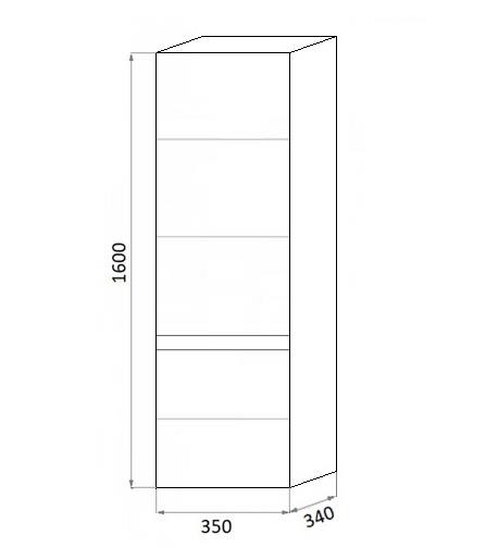 Пенал вертикальный Prestige (правый)