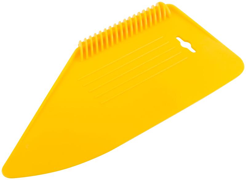 Шпатель прижимной для разглаживания обоев пластиковый 280мм желт. FIT 06900