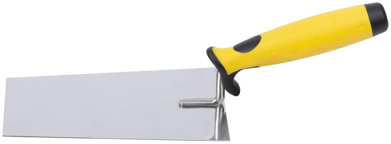 Мастерок "Профи" "трапеция" 180мм нержав. мягкая ручка FIT 05077