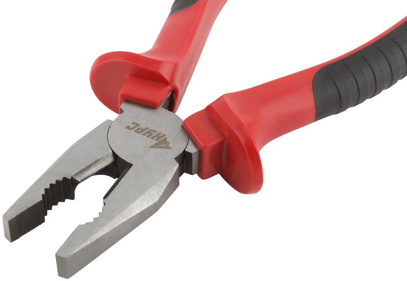 Плоскогубцы комбинированные "Оптима" 200мм двухцветные обрезиненные ручки полированная сталь КУРС 47555