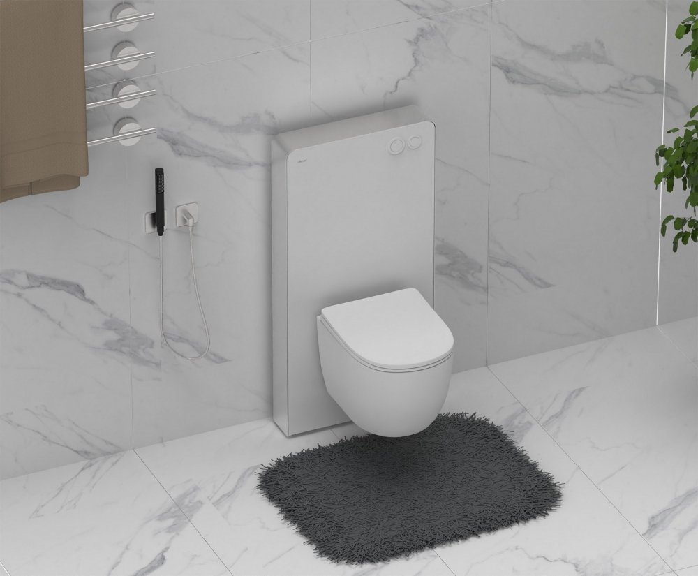 Инсталляционный модуль внешнего монтажа ABBER AC0107MW для подвесного унитаза, белый