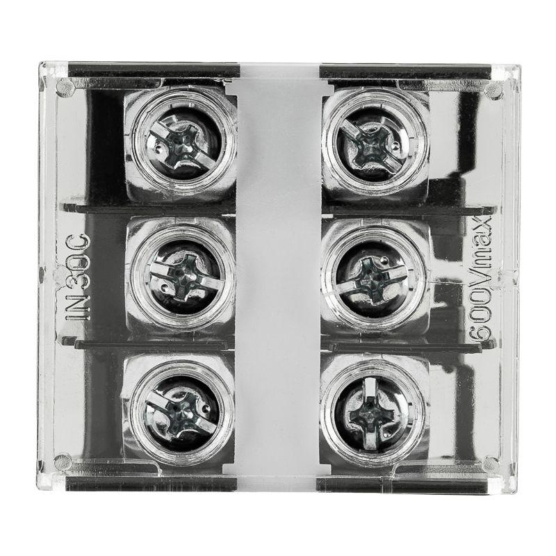 Блок зажимов клеммный БЗД 3п 10.0кв.мм 50А на DIN-рейку Rexant 11-2166