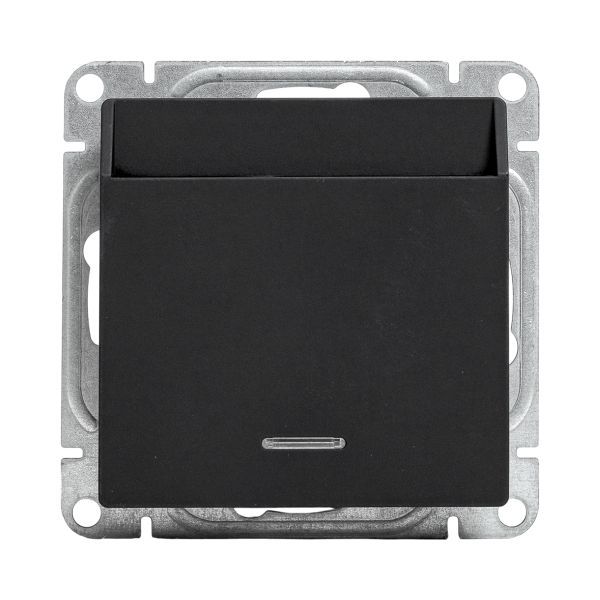 Выключатель карточный Эпика с подсветкой механизм черн. EKF UP1-SWB-card