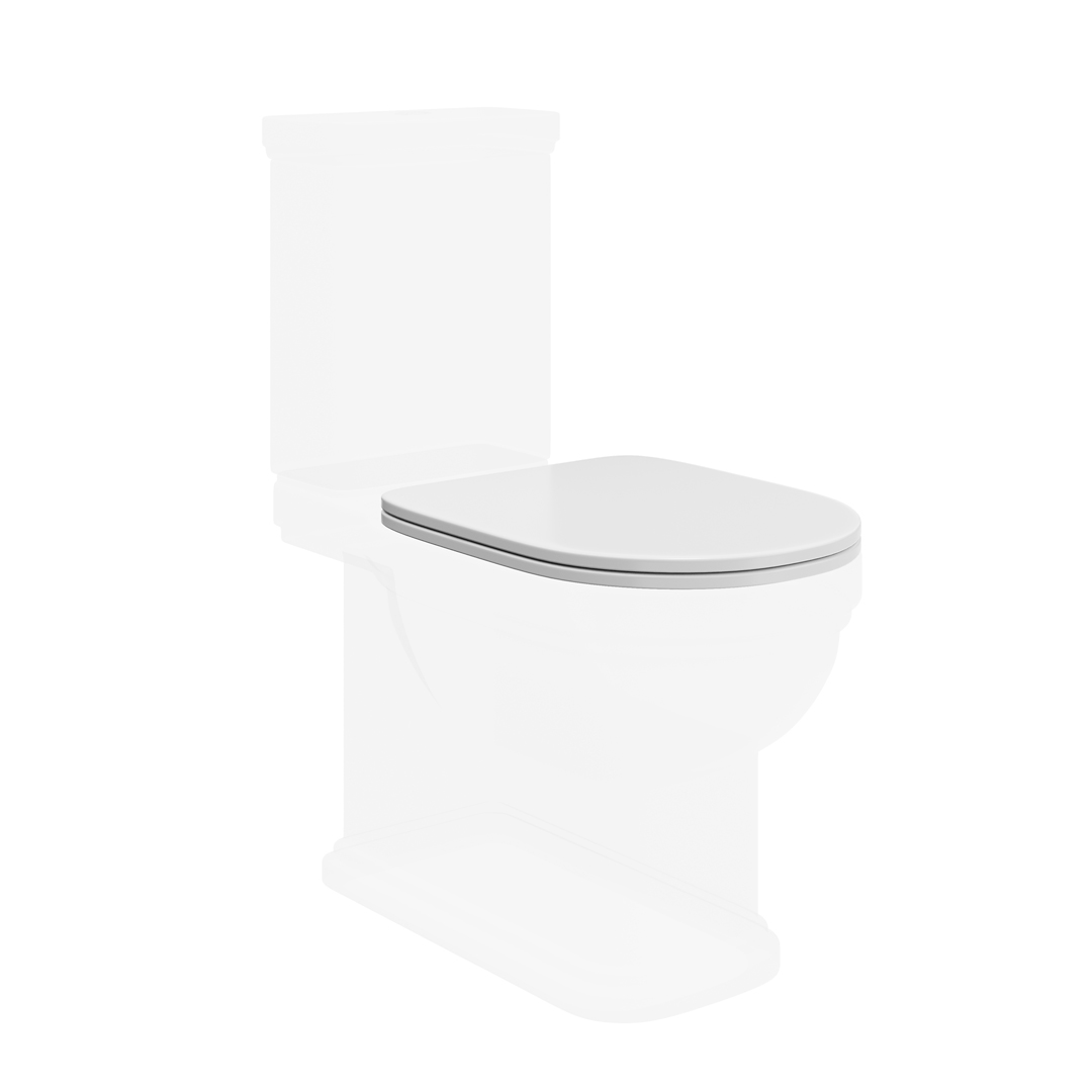 Сиденье POMPEI для напольного унитаза, белое глянцевое