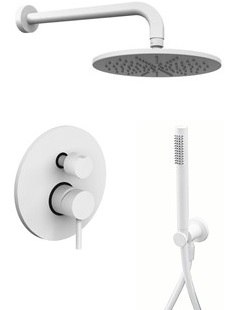 Смеситель встраиваемый для душа на 2 выход Paffoni LIGHT LIG018BO встраиваемый Белый матовый