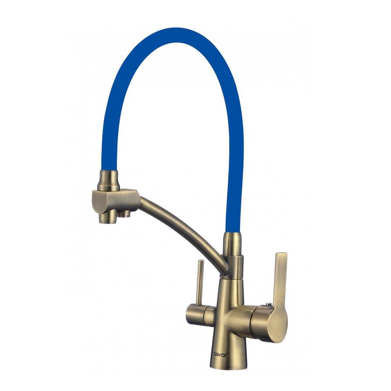 Смеситель для кухни с подключением к фильтру Savol S-L1805C-05, бронза