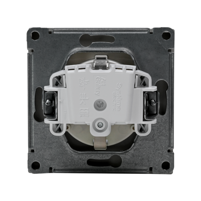 Розетка ArtGallery 16А с заземл. механизм алюм. SE GAL000343