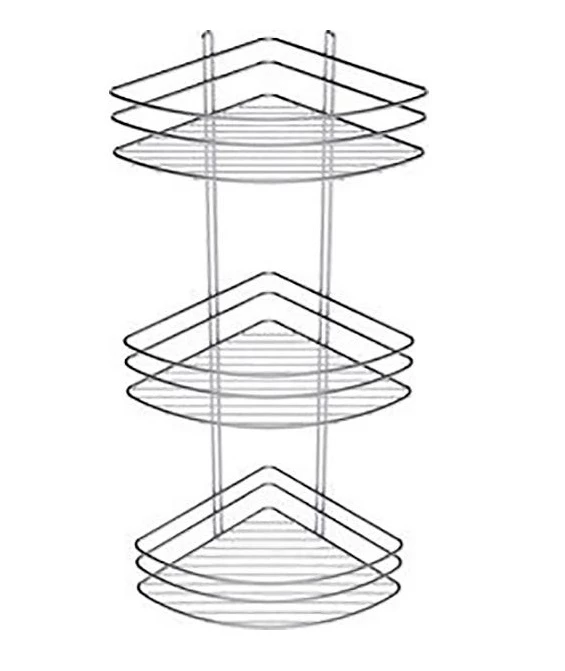 Полка угловая трехэтажная хром (GR-820-3)