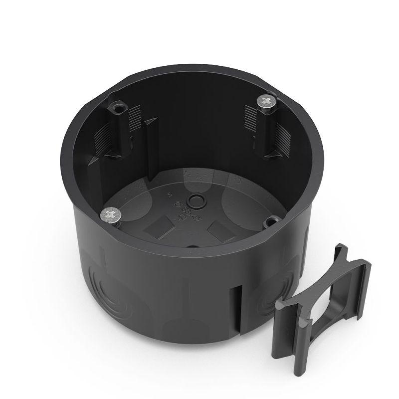 Коробка установочная 68х47 двухкомпонентн. для сплошных стен черн. Промрукав 60-0710-9005СП