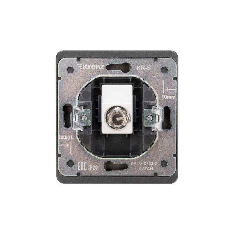 Розетка телевизионная TV СП ROUND MIELE титан Kranz KR-78-0723-2