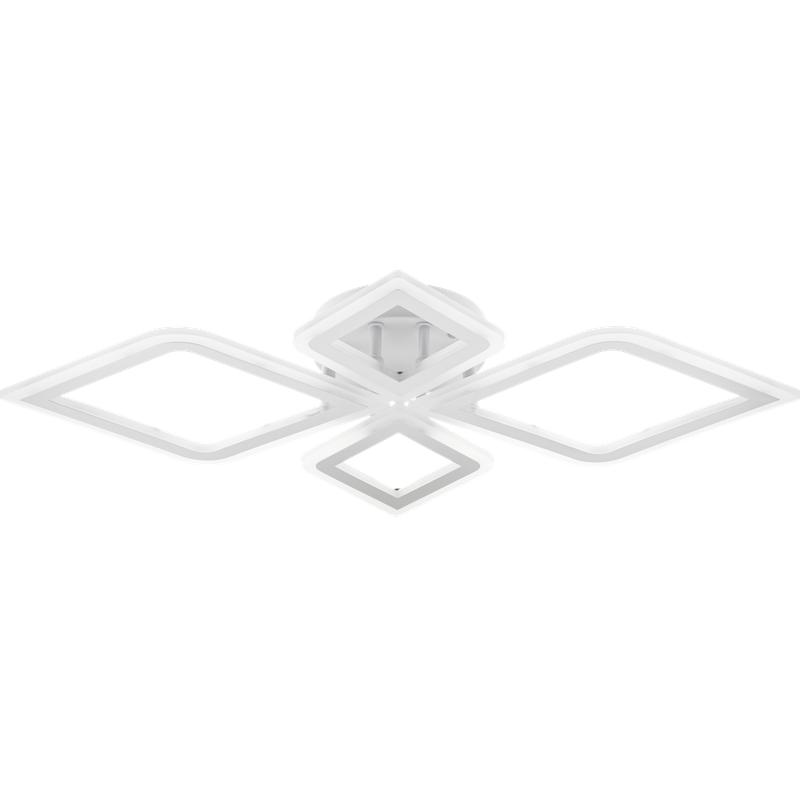Люстра потолочная светодиодная диммируемая FIUGGI 670х450х75мм 146Вт 2700К/4200К/6400К 30кв.м бел. Ritter 52141 3
