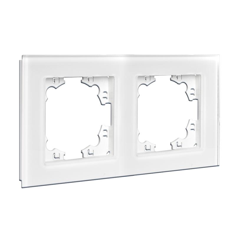 Рамка 2-м Афина стеклянная бел. UNIVersal 2243