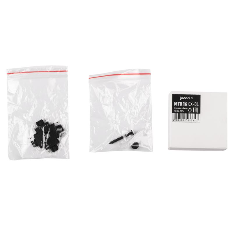 Коннектор MTR16 CX-BL X-обр. накладной шинопровод низковольтный Pro черн. JazzWay 5057357