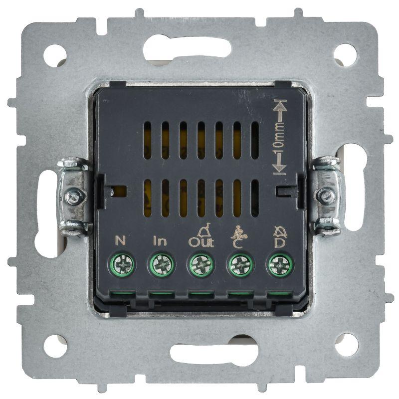 Кнопка звонка BRITE ВС10-1-9-БрАБ 10А для отелей с индикацией механизм арктич. бел. IEK BR-V14-2-10-K91