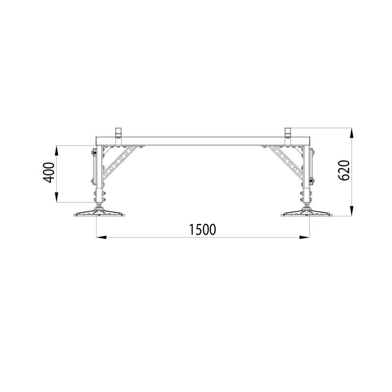 Конструкция опорная для установки оборудования TECHNORAPTOR FOOT 1500х1500 тип 2 HD КМ TR0232