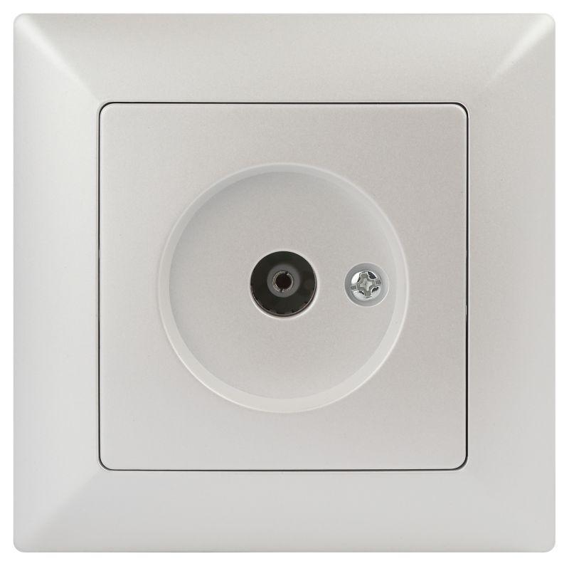 Розетка телевизионная одиночная TV СП Solo 4-301-06 IP20 перламутр Intro Б0053992