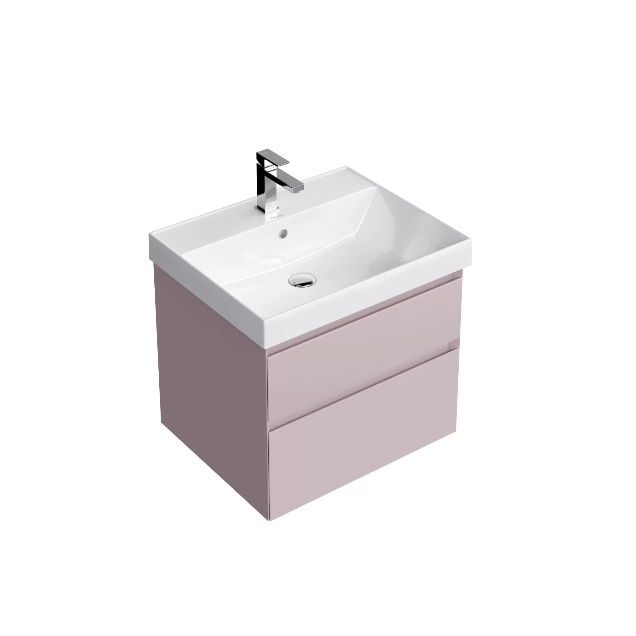 Тумба CUBO подвесная с ящиками 60, мальва матовая