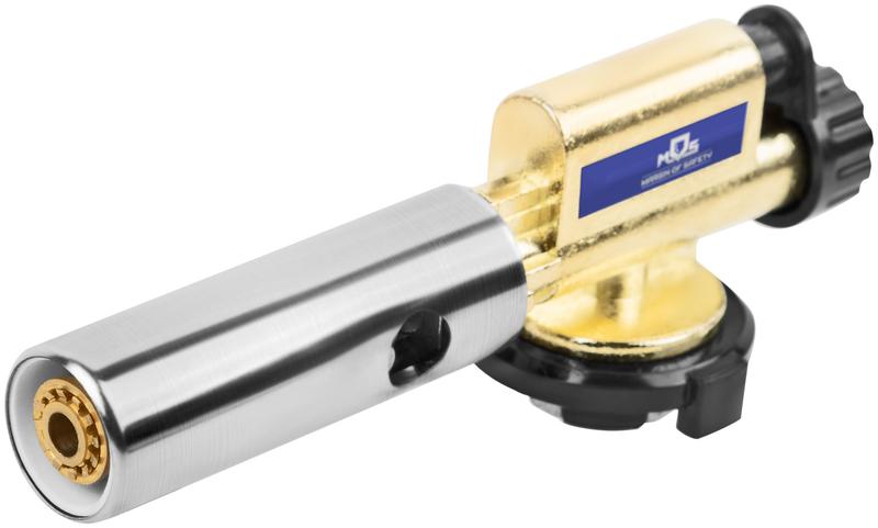 Горелка газовая на цанговый баллон мет. корпус с пьезоподжигом керамич. изолятор сопло 22мм MOS 67661М