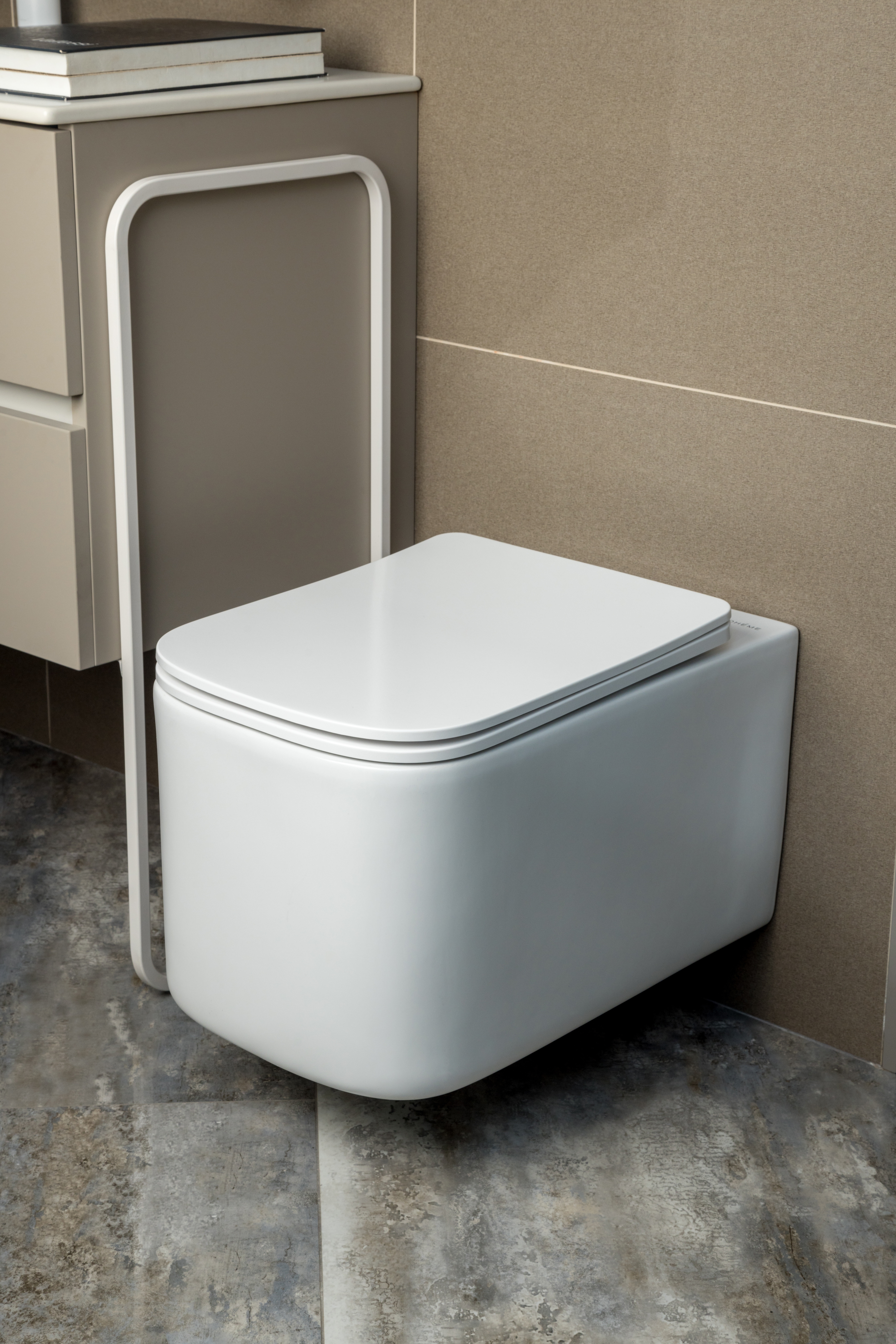 Унитаз подвесной с функцией биде, Mane Белый матовый с крышкой