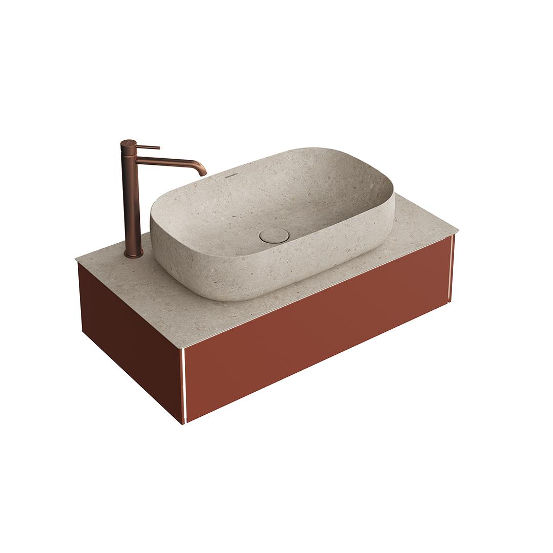 Тумба MAGICA подвесная 90, 1 ящик, венецианский красный матовый